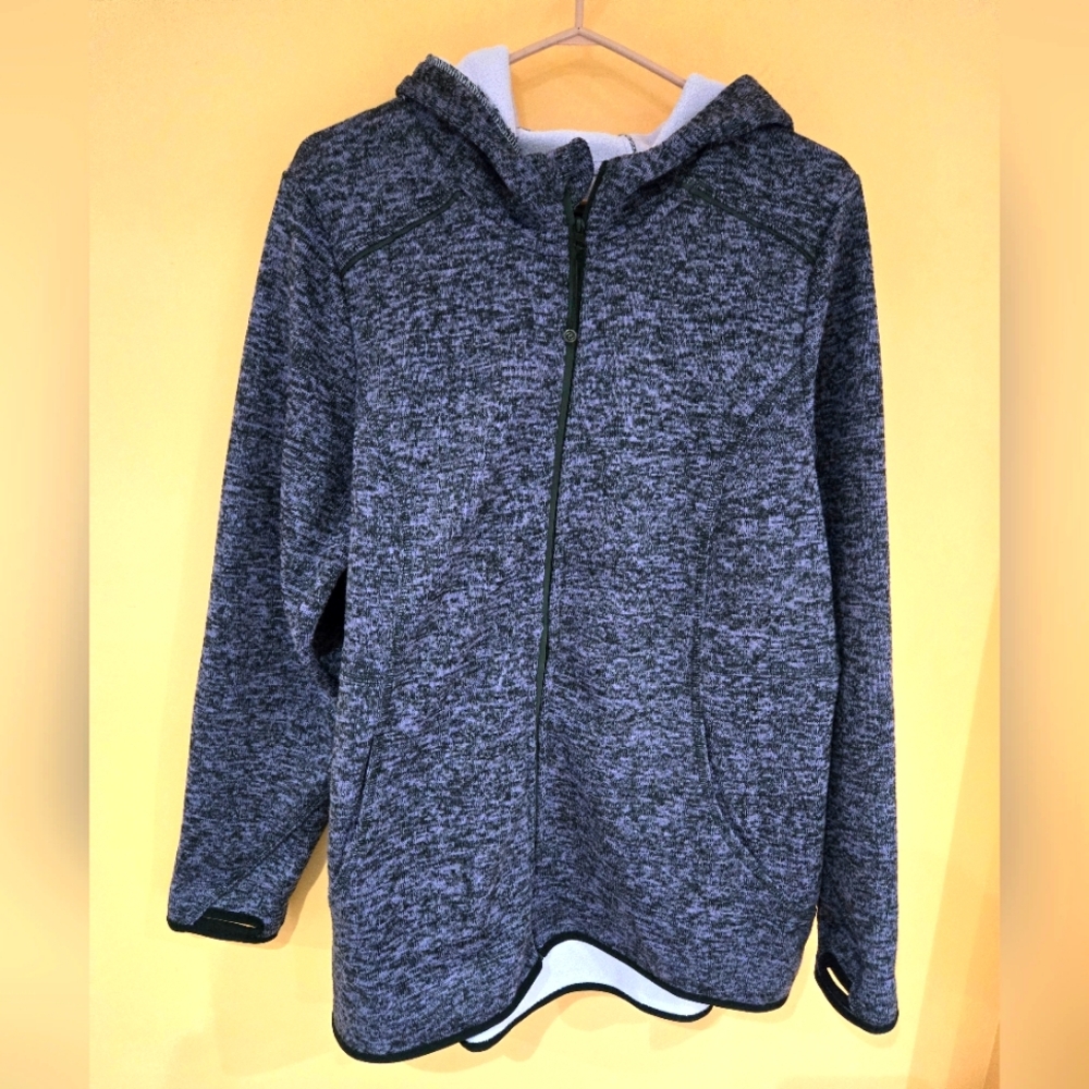 Purple Hooded Zip-Up Jacket